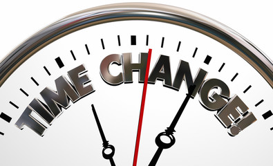 Time Change New Schedule Meeting Clock 3d Illustration