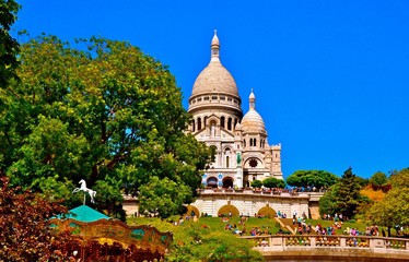 Fototapeta na wymiar View of the Sacre-Coeur