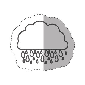 figure cloud rainning icon, vector illustraction design image