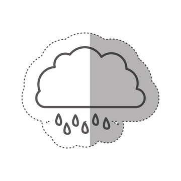 figure cloud rainning icon, vector illustraction design image
