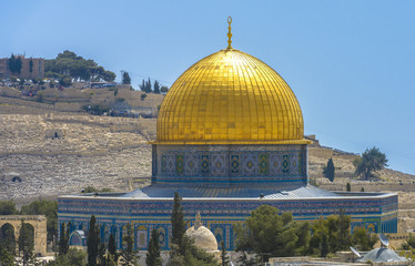 Obraz premium Dome of the Rock in the Old City of Jerusalem