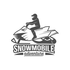 snowmobile dadges logo, badge, emblem