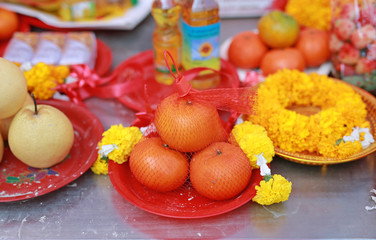 Chinese culture ancestor food offering, Chinese New Year