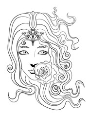 beautiful girl with a curious look