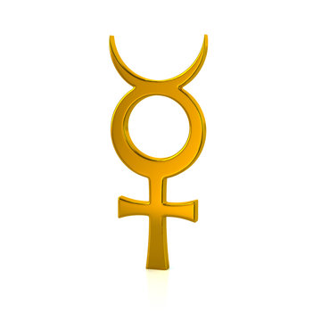 Golden mercury symbol