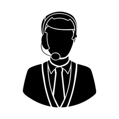 black man techical man customer support, vector illustraction design