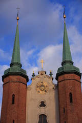 les tours de la cathédrale d'Oliwa