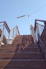 Rusty steel stair