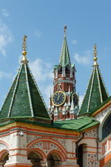 Fototapeta na wymiar Moscow, Russia. Spasskaya tower of the Moscow Kremlin.