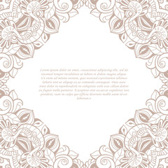 Vintage frame. Decorative vector design element.