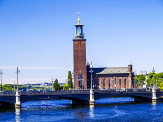 Stockholm, city view, Stadshuset, Town Hall, Sweden