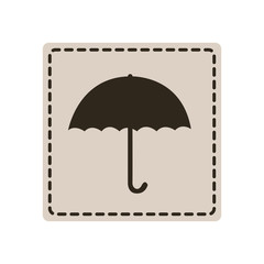 emblem sticker umbrella icon, vector illustraction design image