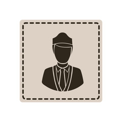 emblem guard person icon, vector illustraction design image