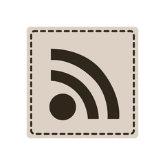 emblem sticker wifi icon, vector illustraction design image