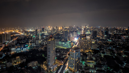 Fototapeta na wymiar Top view of Bangkok, Capital o f Thailand