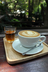 Hot Coffee in a Sunny Tropical Garden