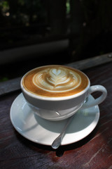 Hot Coffee in a Sunny Tropical Garden
