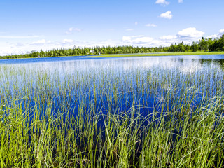 Panele Szklane Podświetlane  Laponia, jezioro, Szwecja, Norrland, Laponia