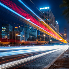 Fototapeta na wymiar urban traffic view in modern city of China.