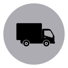 blue symbol delivery car icon, vector illustraction design image
