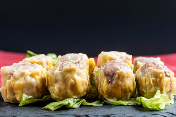 Chinese food dim sum on plate