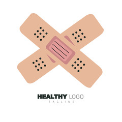 bandage Medical tools vector Logo on white background