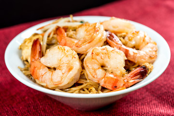 fried noodle asian food on the table