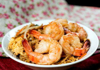 fried noodle asian food on the table