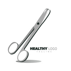 Scissors Doctor Medical tools vector Logo on white background