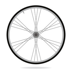 Bike wheel - vector illustration on white background
