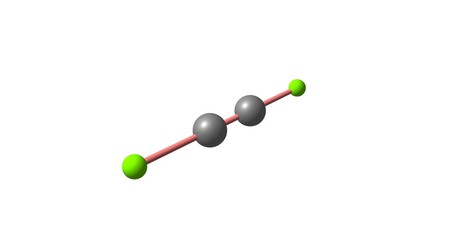 Dichloroacetylene molecular structure isolated on white