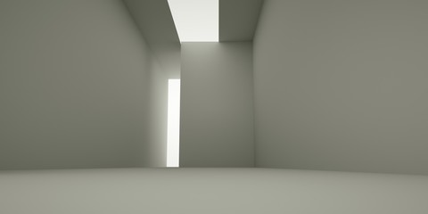 Abstract interior, 3d render