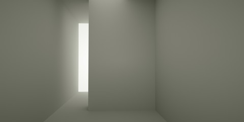 Abstract interior, 3d render