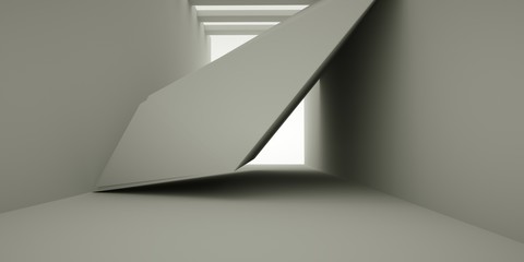 Abstract interior, 3d render