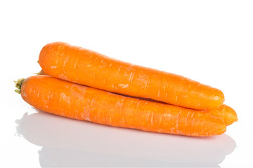 Carrots on a white background