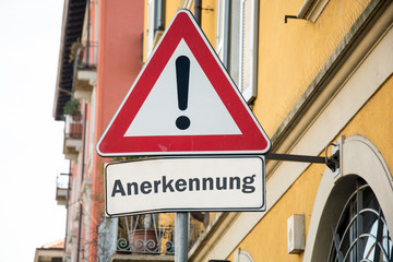 Schild 213 - Anerkennung