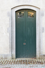 Fototapeta na wymiar Tall green door