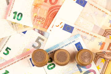 Geldscheine Euro Münzen