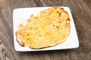 Naan with cheese and garlic