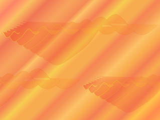 Abstract orange background with red and yellow strikes and ornaments. Vector illustration.