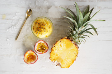 pineapple and passionfruit sorbet