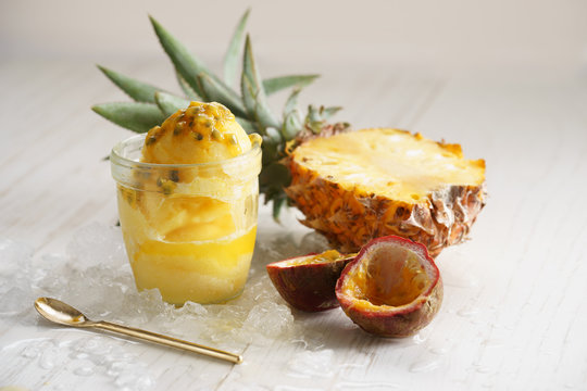 Pineapple And Passionfruit Sorbet