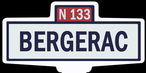 BERGERAC - Ancien panneau entrée d'agglomération