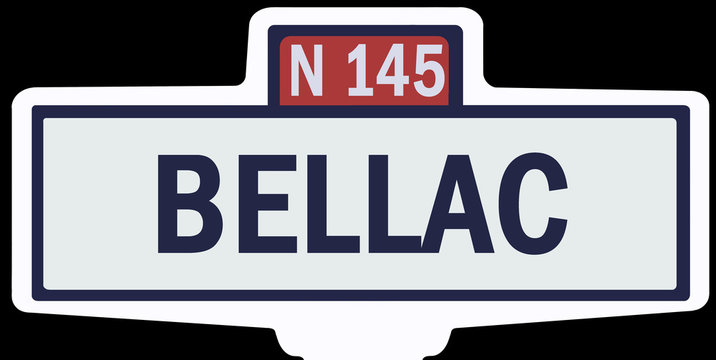 BELLAC - Ancien panneau entrée d'agglomération