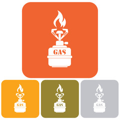 Camping stove icon vector
