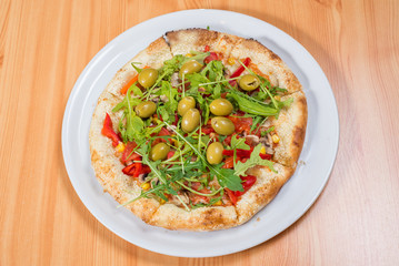 Healthy vegan pizza