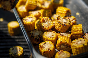 hot corn on the grill