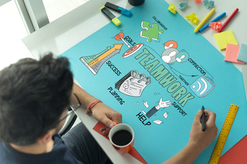 BUSINESS COMMUNICATION CORPORATE AND TEAMWORK CONCEPT