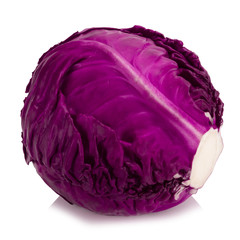 Fototapeta premium purple cabbage isolated on white