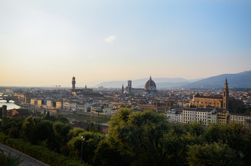 Fototapeta na wymiar Sunset view of Florence